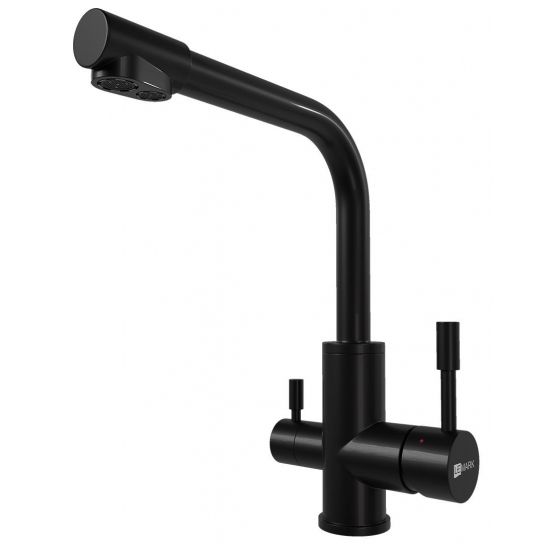 Смеситель для кухни LEMARK Expert LM5061BL с краном для питьевой воды, чёрный