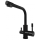 Смеситель для кухни LEMARK Expert LM5061BL с краном для питьевой воды, чёрный