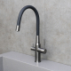 Смеситель для кухни LEMARK Expert LM5083GMN-Black с краном для питьевой воды, графит 