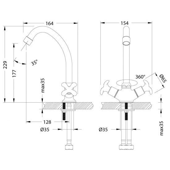 Смеситель для кухни LEMARK Flora LM0104C