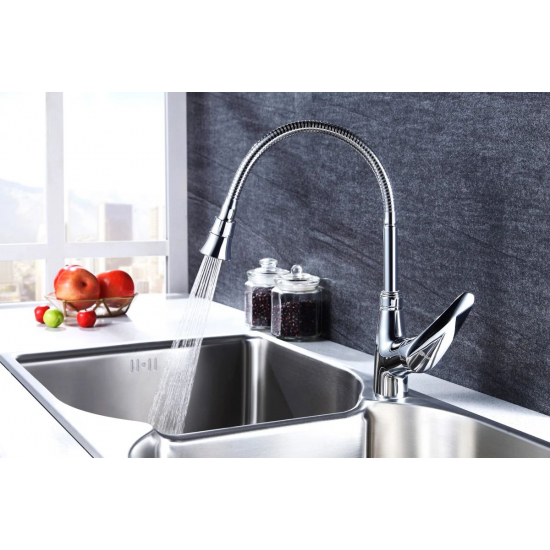 Смеситель для кухни LEMARK Linara LM0413C с гибким изливом