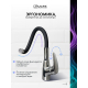 Смеситель для кухни LEMARK Linara LM0415C-Black с гибким изливом, чёрный