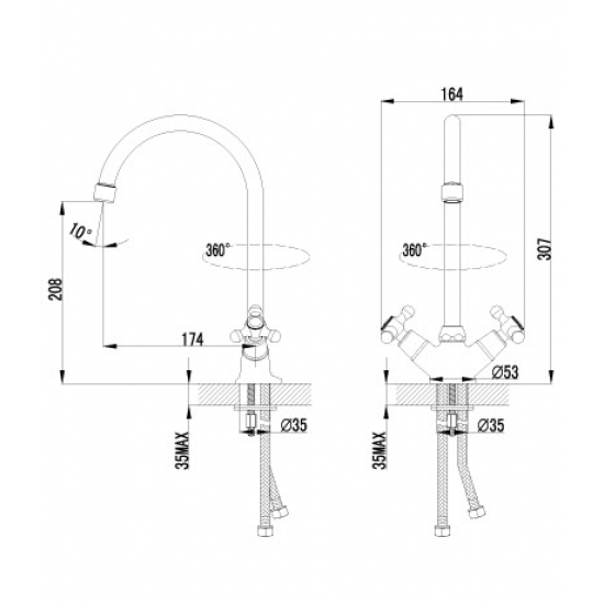 Смеситель для кухни LEMARK Plus Harmoni LM1405C