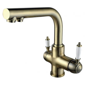 Смеситель для кухни LEMARK Villa LM4861B с краном для питьевой воды, бронза
