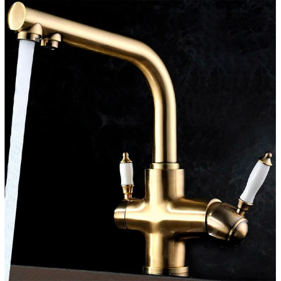Смеситель для кухни LEMARK Villa LM4861B с краном для питьевой воды, бронза