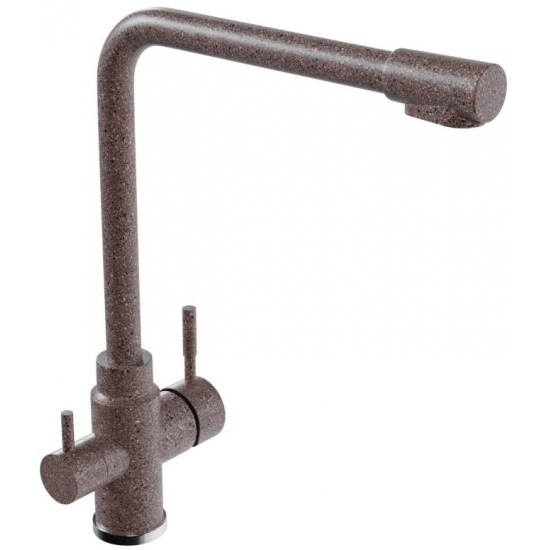 Смеситель для кухни MIXLINE ML-GS13 (307) с краном для питьевой воды, терракот