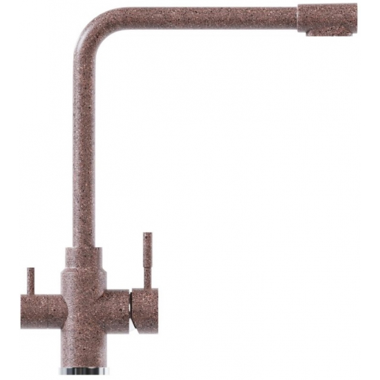 Смеситель для кухни MIXLINE ML-GS13 (307) с краном для питьевой воды, терракот