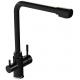 Смеситель для кухни MIXLINE ML-GS13 (308) с краном для питьевой воды, чёрный