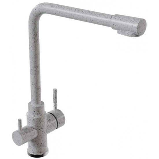 Смеситель для кухни MIXLINE ML-GS13 (310) с краном для питьевой воды, серый