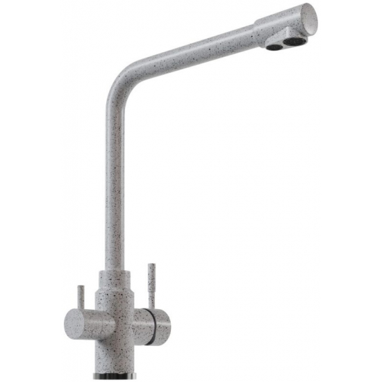 Смеситель для кухни MIXLINE ML-GS13 (310) с краном для питьевой воды, серый