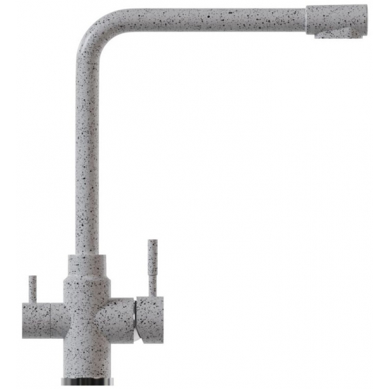 Смеситель для кухни MIXLINE ML-GS13 (310) с краном для питьевой воды, серый