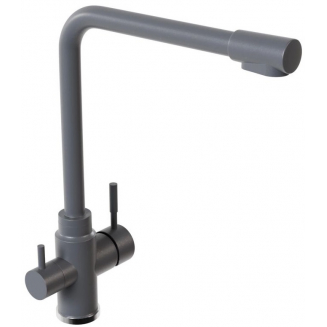 Смеситель для кухни MIXLINE ML-GS13 (342) с краном для питьевой воды, графит