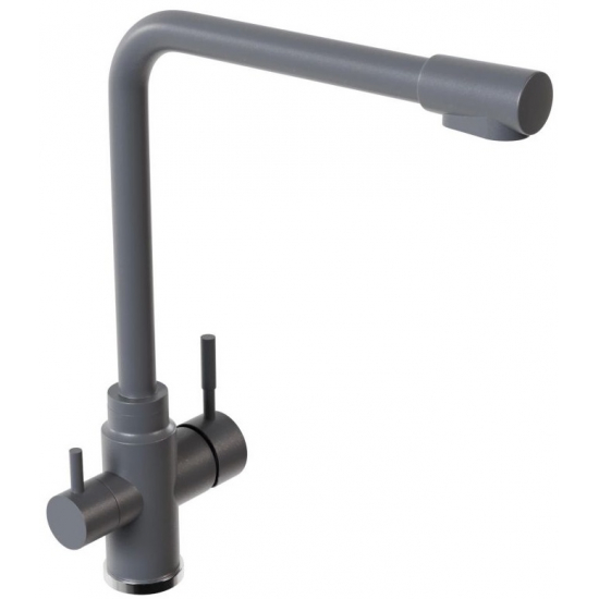 Смеситель для кухни MIXLINE ML-GS13 (342) с краном для питьевой воды, графит