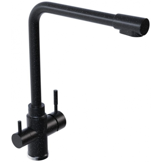 Смеситель для кухни MIXLINE ML-GS13 (343) с краном для питьевой воды, антрацит