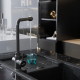Смеситель для кухни MIXLINE ML-GS13 (343) с краном для питьевой воды, антрацит