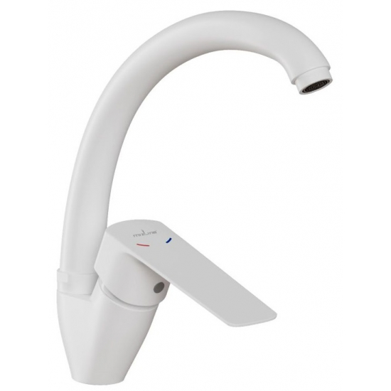 Смеситель для кухни MIXLINE ML15-032W белый