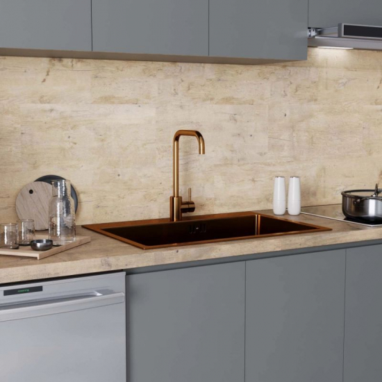 Смеситель для кухни MIXLINE MLSS-0301BR из нержавеющей стали, бронза