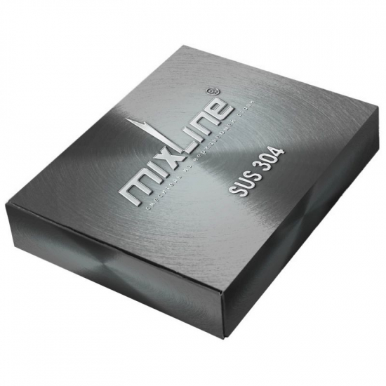 Смеситель для кухни MIXLINE MLSS-0318 из нержавеющей стали, сатин