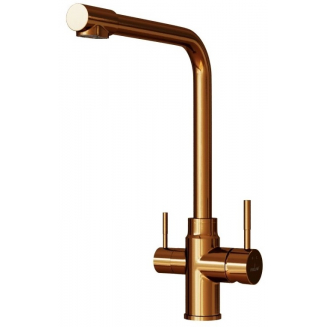 Смеситель для кухни MIXLINE MLSS-0320BR с краном для питьевой воды, бронза