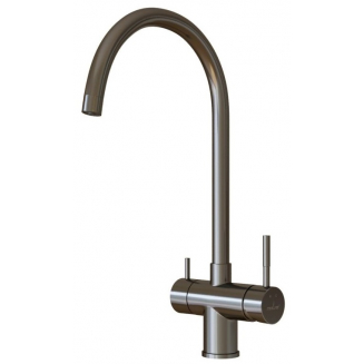 Смеситель для кухни MIXLINE MLSS-0326BL с краном для питьевой воды, чёрный графит