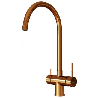 Смеситель для кухни MIXLINE MLSS-0326BR с краном для питьевой воды, бронза