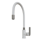 Смеситель для кухни MIXLINE Plus City White ML33-098 с гибким изливом, белый/хром