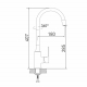 Смеситель для кухни MIXLINE Plus City White ML33-098 с гибким изливом, белый/хром