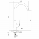 Смеситель для кухни MIXLINE Plus Elegant ML21-032 хром