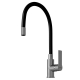 Смеситель для кухни MIXLINE Plus Kitchen Line ML35-097 с гибким изливом, чёрный/хром