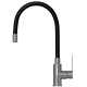 Смеситель для кухни MIXLINE Plus Kitchen Line ML35-097 с гибким изливом, чёрный/хром