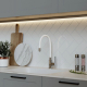 Смеситель для кухни MIXLINE Plus Kitchen Line ML35-098 с гибким изливом, белый/хром