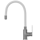 Смеситель для кухни MIXLINE Plus Kitchen Line ML35-098 с гибким изливом, белый/хром