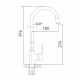 Смеситель для кухни MIXLINE Plus Kitchen Line ML35-098 с гибким изливом, белый/хром
