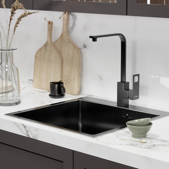 Смеситель для кухни MIXLINE Plus Solo Black ML34-032 чёрный