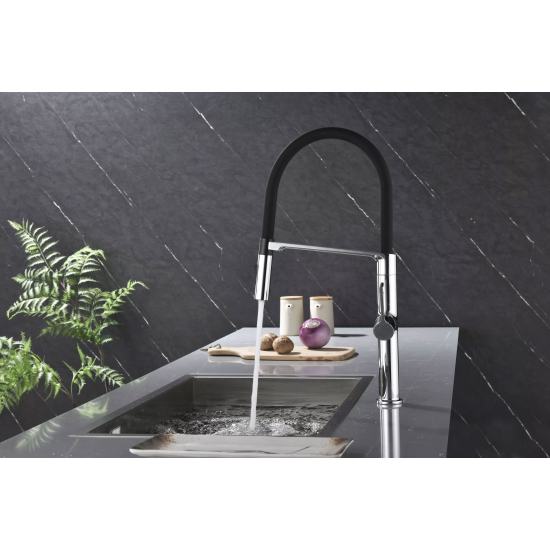 Смеситель для кухни PAULMARK Barrel Metallum с гибким изливом
