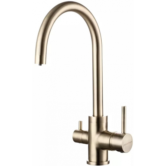 Смеситель для кухни PAULMARK Essen Es213211 Metallum с краном для питьевой воды, бронза