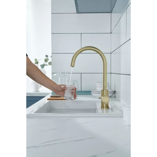 Смеситель для кухни PAULMARK Essen Es213211 Metallum с краном для питьевой воды, бронза