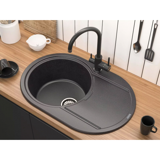 Смеситель для кухни PAULMARK Essen Es213211 с краном для питьевой воды, антрацит