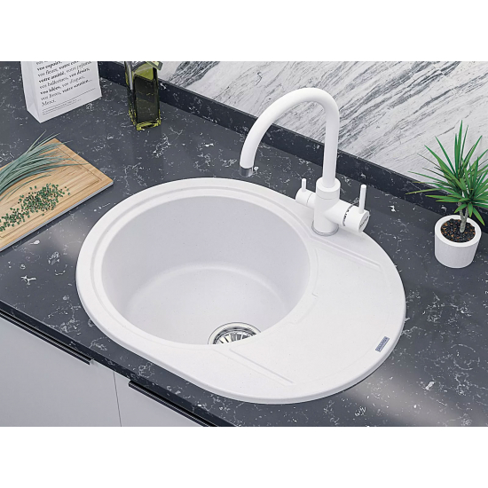 Смеситель для кухни PAULMARK Essen Es213211 с краном для питьевой воды, белый матовый