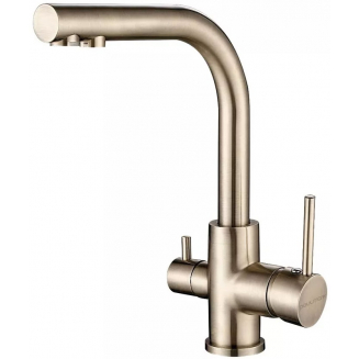 Смеситель для кухни PAULMARK Essen Metallum с краном для питьевой воды, бронза