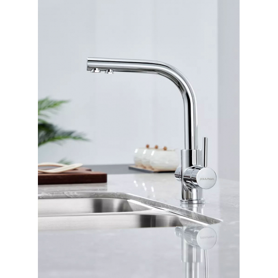 Смеситель для кухни PAULMARK Essen Metallum с краном для питьевой воды