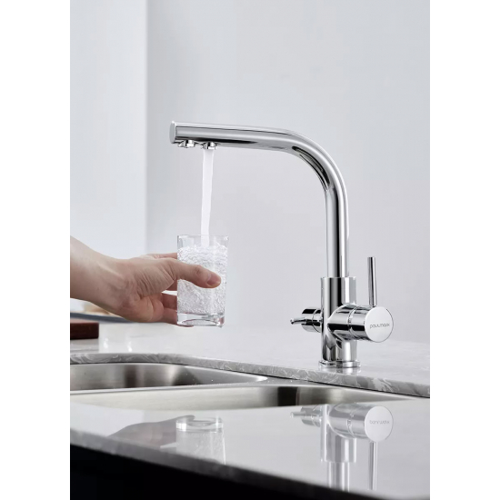 Смеситель для кухни PAULMARK Essen Metallum с краном для питьевой воды