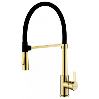 Смеситель для кухни PAULMARK Halt Metallum с гибким изливом, золото