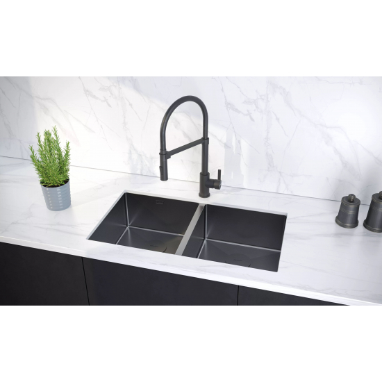 Смеситель для кухни PAULMARK Halt с гибким изливом, антрацит