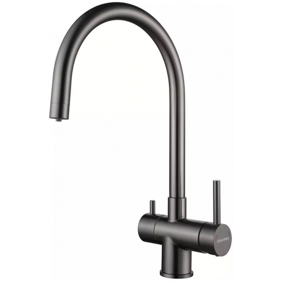 Смеситель для кухни PAULMARK Heller Metallum с краном для питьевой воды, воронёная сталь