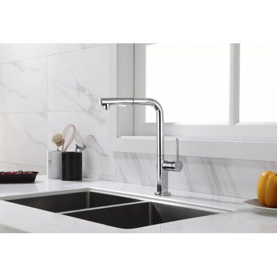 Смеситель для кухни PAULMARK Neo Metallum с вытяжным изливом