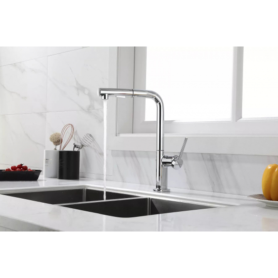 Смеситель для кухни PAULMARK Neo Metallum с вытяжным изливом