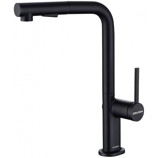 Смеситель для кухни PAULMARK Neo с вытяжным изливом, антрацит