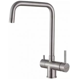 Смеситель для кухни PAULMARK Wetter Metallum с краном для питьевой воды, сталь