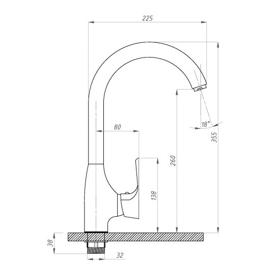 Смеситель для кухни ПСМ-100-3